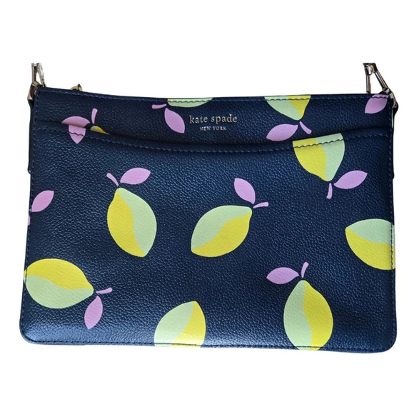Kate Spade Margaux Lemons Convertible Crossbody Navy Blue Purse - Picture 2 of 11